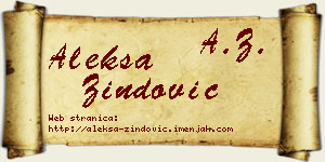Aleksa Zindović vizit kartica